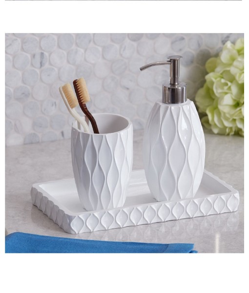 Wave 3-Pc. Bath Accessory Set