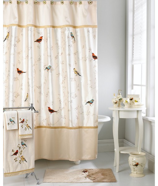 Bath Accessories  Gilded Birds Shower Curtain