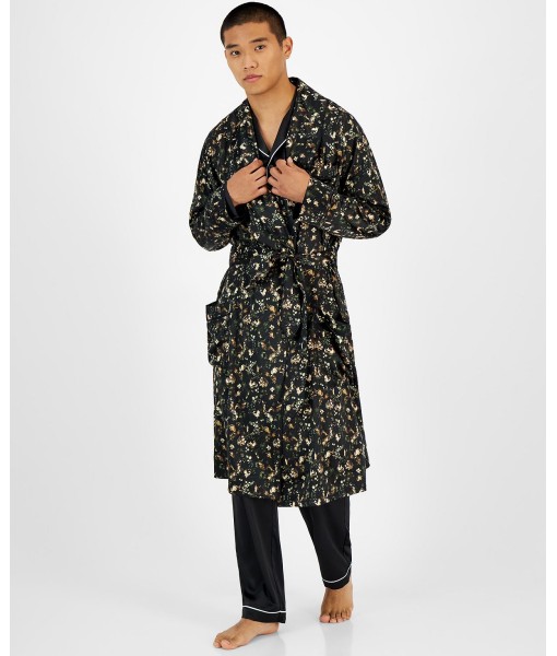 Men's Floral-Print Robe  