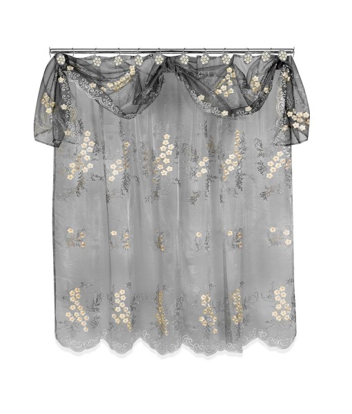 Bloomfield Sheer Shower Curtain with Valance